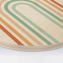 Væg cirkel træ Boho Rainbow