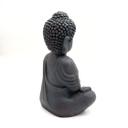 Meditative Deko Buddha Statue sitzend Bronze-Optik - 19x31 cm