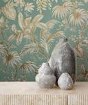 Blomstertapet non-woven Novamur Jackie grøn, guld