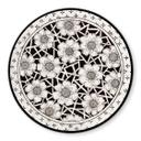 Plateau de table en verre - Fleurs victoriennes - Rond
