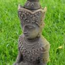 Sitzender Buddha aus Kunststein | 15x11x25 cm