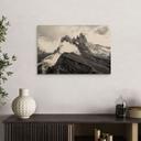 Cuadro de madera vista de los Alpes - paisaje montañoso de los Dolomitas