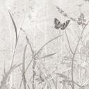 Scandinavisch design wilde bloemenweide met vlinders Fotobehang - Ms Tiff