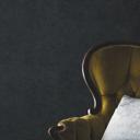 Non-woven tapet med betonmotiver, ensfarvet, sort