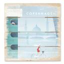 Cuadro de madera Rivers - Copenhague - 40x41,5 cm