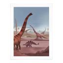 Póster En el país de los dinosaurios - Marrón