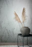 Blomstertapet, non-woven Novamur Jackie hvid, perle