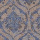 Papier peint intissé Davide Ornement bleu marron métallique - Maison Du Temps néo-classique salon