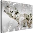 Canvasbillede, Palme blade abstrakt 3D