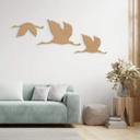 Decoración en madera grullas bandada de pájaros 01 - MDF naturaleza