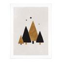 Póster de árboles de Navidad con estrellas - Póster de Navidad - Orara Studio