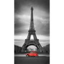 Papier peint photo La Vie est Belle - rouge - 144x260 cm