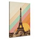 Lienzo Bodart - Torre Eiffel retro con arco iris