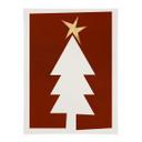 Póster Kubistika - Árbol de Navidad con estrella dorada