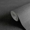 Papel pintado tejido-no tejido textura denim gris oscuro - Papel pintado liso elegante para interiores modernos