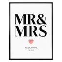 Poster à personnaliser Mr & Mrs - Classique
