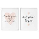 Plakatsæt med billedramme - Confetti & Cream - Love is everything (sæt af 2)