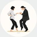 Fototapet - Rundt Tohmé - Pulp Fiction - vliesetapet/selvklæbende non-woven tapet