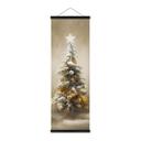 Póster de tela Árbol de Navidad dorado - Treechild - Panorama