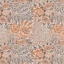 Papel pintado no tejido con motivo floral beige anaranjado - papel pintado con gramíneas