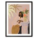 Póster - Arty Guava - Mujer bajo palmeras tropicales