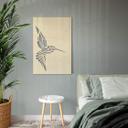 Cuadro decorativo de álamo - Colibrí de origami