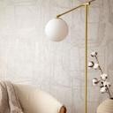 Papel pintado no tejido de color beige brillante Formas geométricas Gráfico moderno 