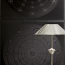 Versace ikke-vævet tapet I Love Baroque Medusa Circles Black Grey noble