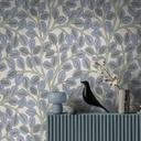 Papier peint intissé botanique - design de feuilles discret en taupe & gris pierre