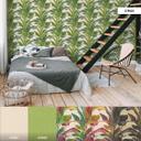 Papel pintado tejido-no tejido Livingwalls Papel pintado Metropolitan Stories palmera Antonio Barcelona crema, verde