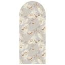 Wallsticker rundbue vægpanel fugle mellem hvide blomster - UN Design - smal