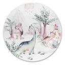 Tableau en alu-Dibond Kvilis - Le monde des dinosaures - Rond