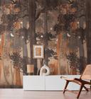 skovtapet brun beige - non-woven tapet botanisk Livingwalls - mat og glat