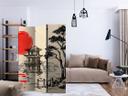 Screen room divider - Refleksioner over paladsets vand, 3-delt
