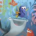 Tapet - Finding Dory akvarel - 150 x 250 cm