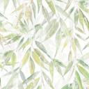Papel pintado no tejido hojas naturaleza floral mate en blanco