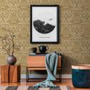 Architects Paper beflockte Tapete Castello braun, 