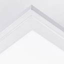 Deckenleuchte Gloria, silber, 39,5 x 39,5 cm, LED Panel, dimmbar