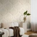 Barok tapet beige creme - klassisk Ikke-vævet tapet med Mønster