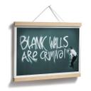 Póster Banksy - Las paredes en blanco son criminales
