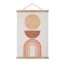 Póster de tela Equilibrio abstracto - Arcos y círculos retro - Costa