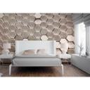 foto tapet designvægge i grå og hvidt non-woven tapet HexagonSurface 