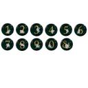 Muursticker Letters Ronde Bloemen - per stuk