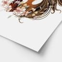 Póster boho con cabeza de caballo y corona de flores | motivo de caballo para la habitación de los n