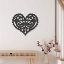 Decoración mural corazón - pájaro pareja amor - MDF