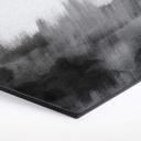 Hexagone - Alu-Dibond effet métallisé Nouveauprints - Coups de pinceau d'aquarelle (noir)
