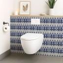 Azulejos Adhesivos Flores de Savar - Azul y blanco - Lote de 12