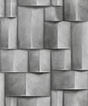 Non-woven tapet med træmotiv geometrisk grå 3D-look