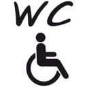 Handicaptoilet skilt wallsticker