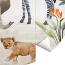 Fototapet - Rundt Goed Blauw - Jungle babyer - vliesetapet/selvklæbende non-woven tapet